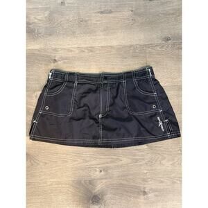 Zero Poshur Women's Y2K Black Mini Skort Size 6 Tennis Pickleball Golf